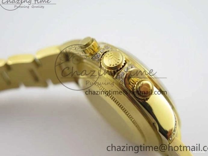 MiroTime 0306 Daytona 116589RBOW YG Rainbow Crystal BLF Best Edition Black Dial on YG Bracelet A SmoothTexture 3175